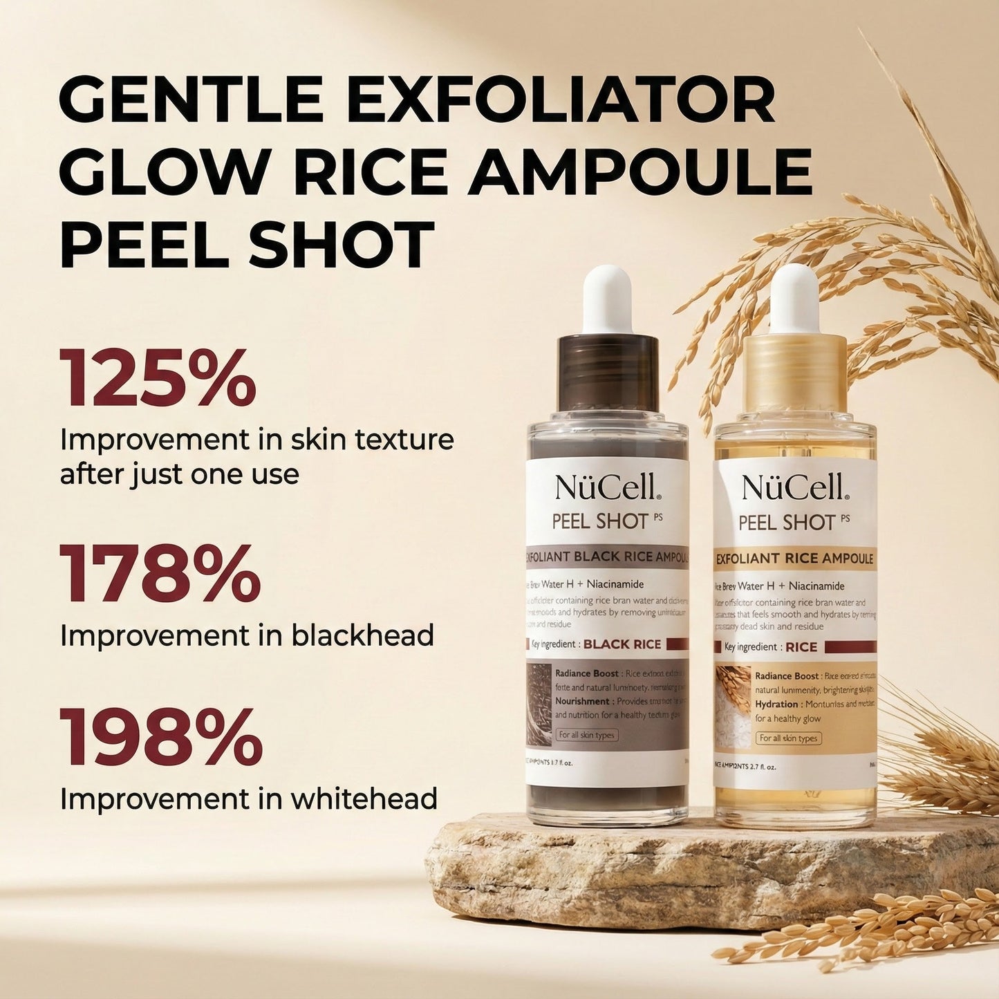 Elvior Peel Shot Glow Rice Ampoule