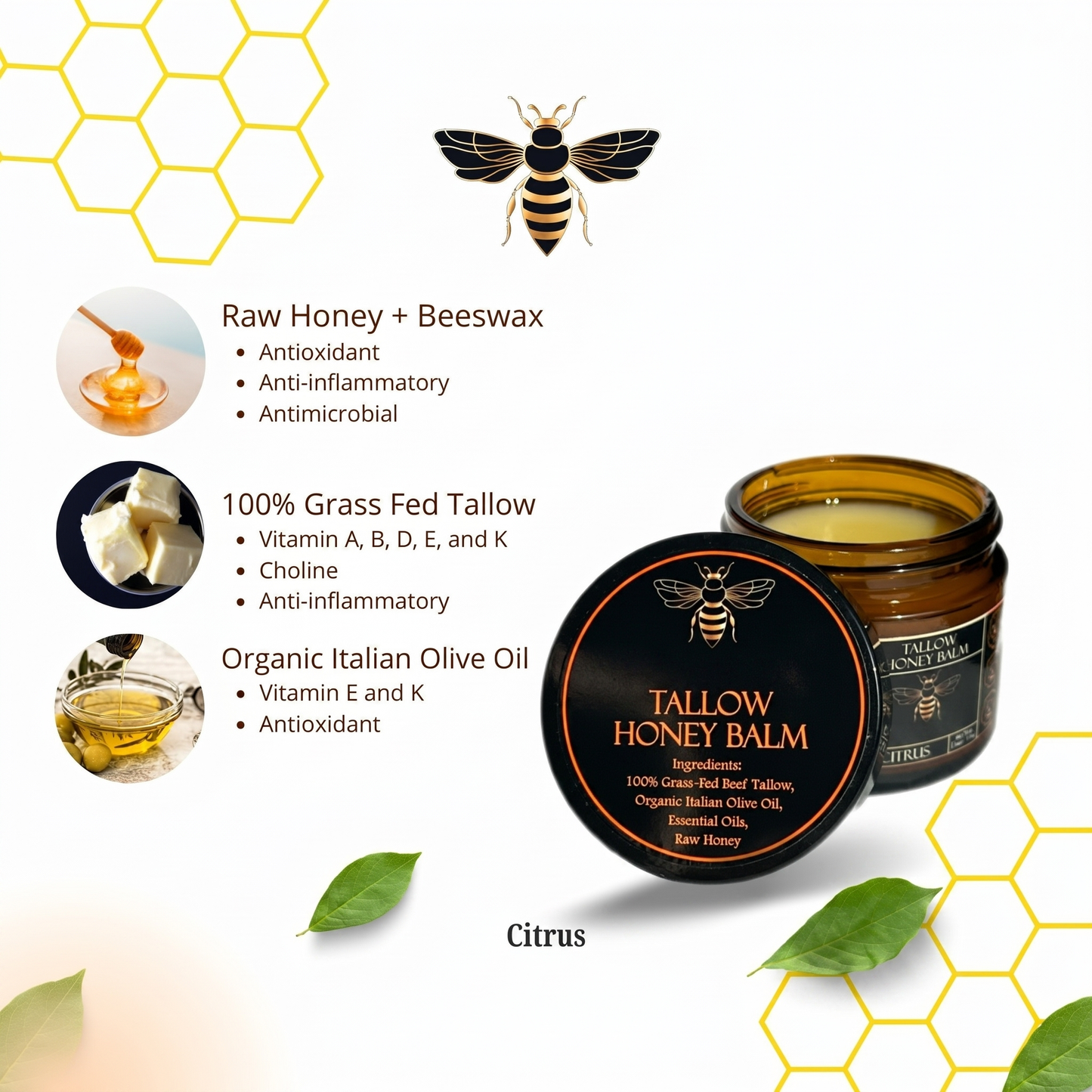 Elvior Organic Tallow Balm – Deep Moisture & Skin Repair