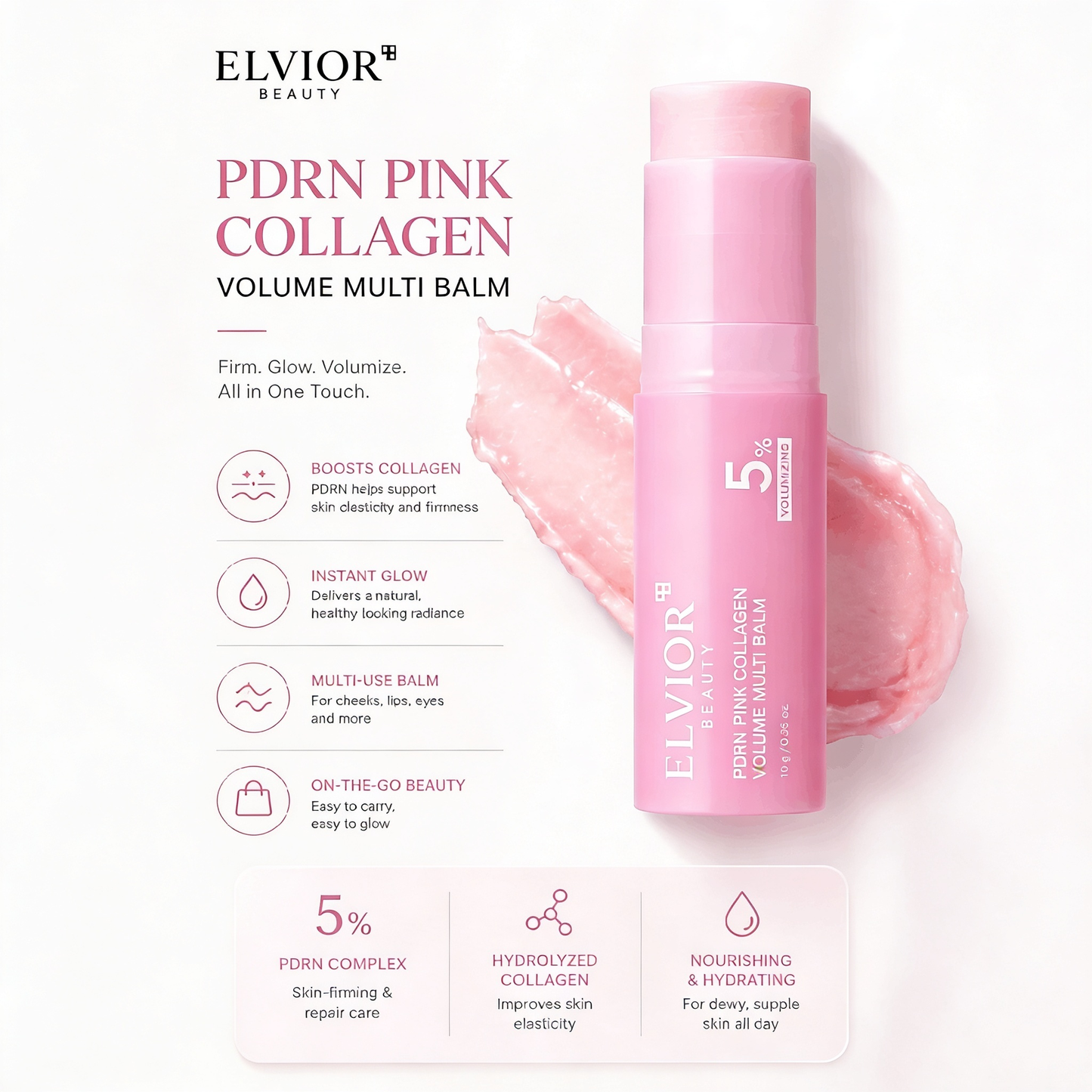 Elvior PDRN Pink Collagen Volume Balm