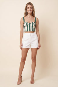 Green White Stripe